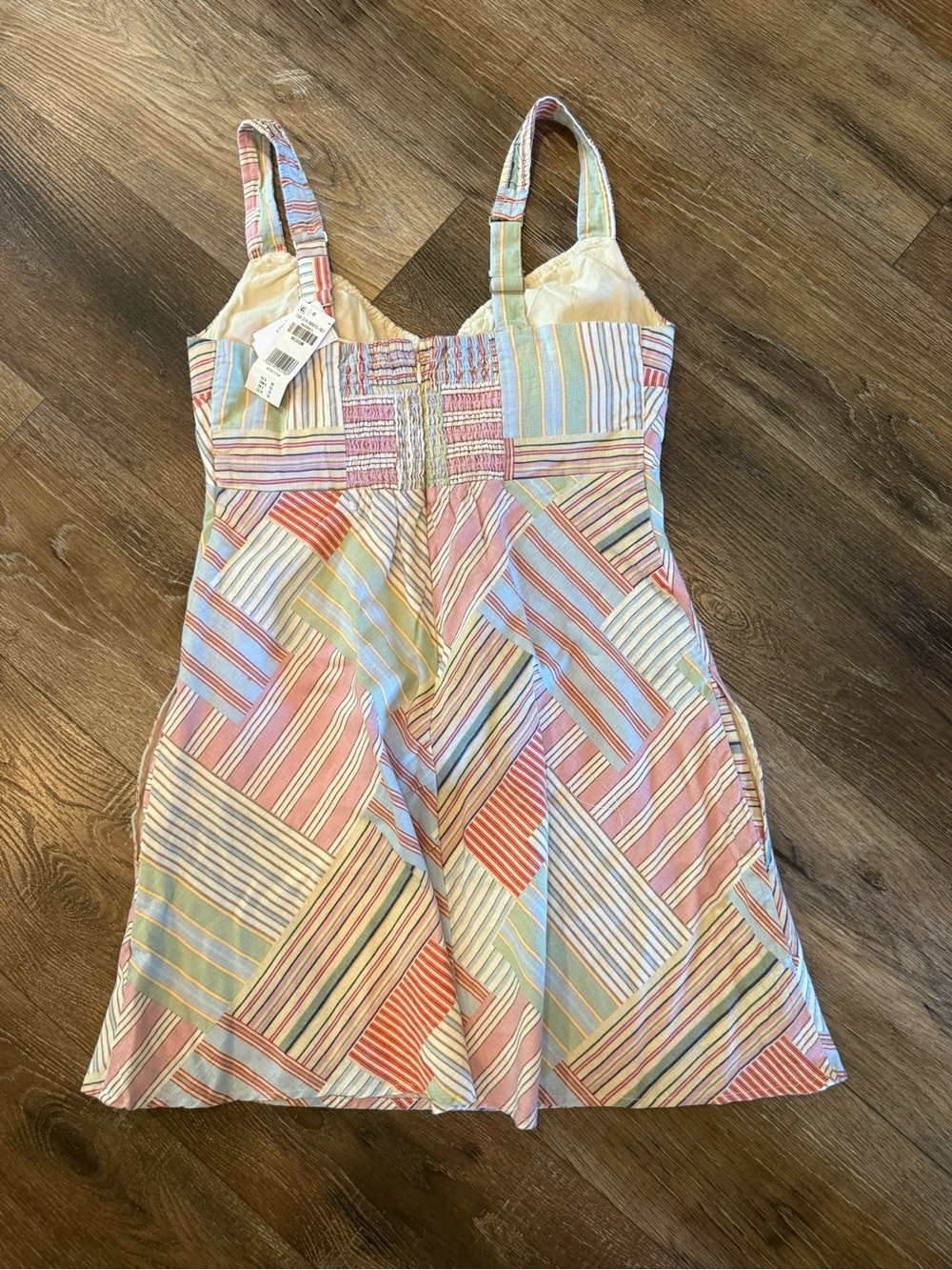 Abercrombie & Fitch Pink, Light Blue, Cream Striped Sundress - Picture 2 of 3